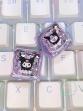 Cartoon Anime Kuromi Keycap Resin Cute Fashion Birthday Gifts Color Purple Pink picture