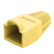 50Pcs Yellow RJ45 Strain Relief Boots Cat5e Cat6 Ethernet Network Cable Plug Cap picture