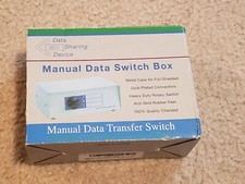 Manual Data Transfer Switch Box A B Vintage Metal 2 PC 1 Monitor Setup VGA MT-15 picture