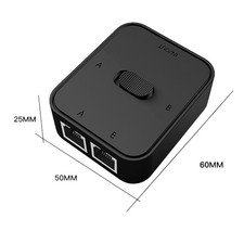 2 Port Gigabit   RJ45   Splitter Cable Extender 2 Way External  Switcher1889 picture