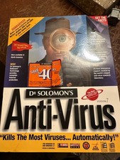 Anti-virus Deluxe Computer Software Floppy Disc Vintage 1998 Dr. Solomon's Vtg picture