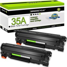 2 Pack Toner Cartridge for HP LaserJet P1005 P1006 P1008 P1009 35A CB435A Black picture