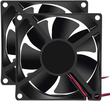 2Pcs 12V 3.14In 0.98In 80Mm X 80Mm X 25Mm DC Fan 8025 Brushless Cooling for PC C picture