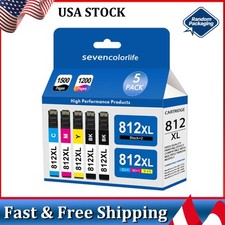 Compatible 812XL 5PK Ink - Epson WF-7820 7840 7310 WorkForce EC-C7000 High Yield picture