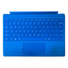 Microsoft Surface Pro Type Cover Model 1725 Blue Backlit Keyboard Grade C Used picture