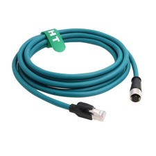 HangTon Ethernet Cable M12 A-Coded 8 Pin Female to RJ45 Cat-7e Patch Cord for... picture