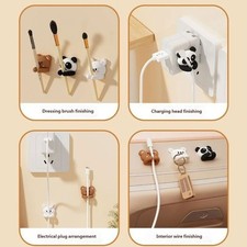 Cute Adhesive Wire Clips Holders for Desk, Car, and Bedside Cords 10pcs picture