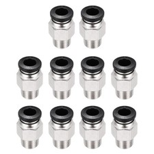 10Pcs PC6-M10 Straight Through Fitting for 3D Printer 4x6mm Tubes, Black picture