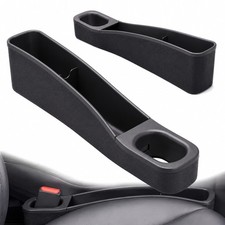 MASENKELI Car Seat Gap Filler Organizer, Black TPE, 2 Pack picture