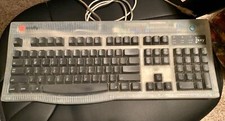 Macally iKey 4 Wired USB Keyboard Macintosh G2 Vintage Apple Classic Clear Teal picture