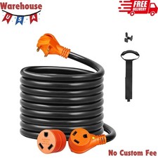 25 ft 30A Extension Cable for RV, Durable STW Power Cable, NEMA TT-30R to TT-30P picture