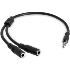 Startech.com Slim Stereo Split Cable - 3.5M Male To 2X 3 (UK IMPORT) OFF-ACC NEW picture