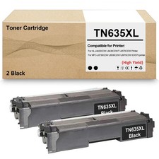 Brother TN635XL High Yield Black Toner Cartridge Twin Pack 5500 Pages picture