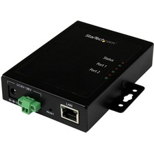 StarTech 2 Port Serial-to-IP Ethernet Device Server, RS232, Metal and Mountable, picture