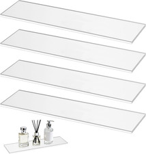 4 Packs Acrylic Medicine Shelves 13 Inches Medicine Cabinet Replacement Shelves picture