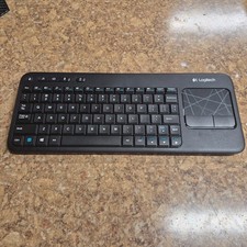 Logitech K400r Wireless Touchpad Keyboard Black W/ Dongle Tested picture