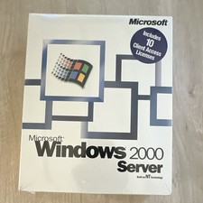 Microsoft Windows 2000 Server Retail CD w/ 10 CAL English C11-00018 picture