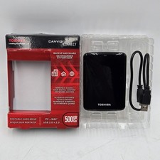 Toshiba Canvio Connect Portable External Hard Drive 500GB V73600 in Box Tested picture