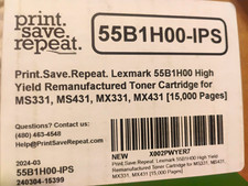 Print.Save.Repeat. 55B1H00-IPS Reman Toner Black Laser for Lexmark MS331 MX431 picture