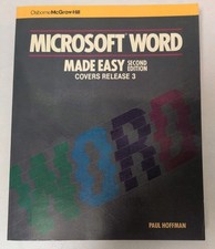 1987 Microsoft Word Made Easy, 2nd Edition Book, Covers Release 3, Paul Hoffman picture