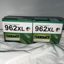 TWO BOXES OF AXESET 4PK 962 XL Ink CARTRIDGES for HP Office Jet 2027 picture