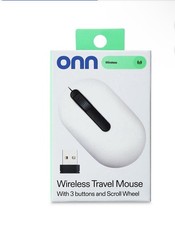 onn Wireless Travel Mouse with 3 Buttons and Scroll Wheel, Wireless USB Receiver picture