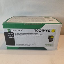 NEW GENUINE - LEXMARK 70C1HY0 High Yield YELLOW TONER - 701HY - SEALED BOX picture