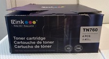 EZink (4-Pack) TN760 High Yield Black Toner Cartridge for Brother Printers picture