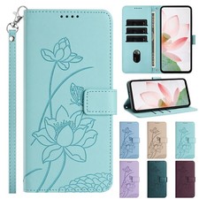 Leather Lotus Flower Wallet Cover Case For Honor 600 400 200 90 X7D X50 Magic 6 picture