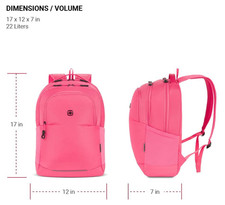 SwissGear Orientation Laptop Backpack, Pink, 17