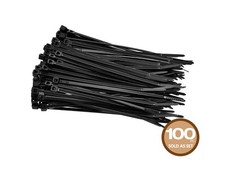 Monoprice Cable Tie 4in 18 lbs, 100 pcs/pack, Black picture
