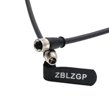 M12 X-Coded 8 Pin Male to Female Connector Cable Black 1M/3.28FT Industrial picture