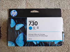2025 Genuine HP 730 Cyan 130ml Cartridge P2V62A DesignJet T1600 T1700 T2600 New picture