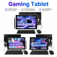 2026 Gaming Tablet Android 16 Octa-Core 256GB ROM 10