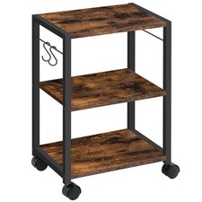 Printer Stand, 3-Tier Under Desk Rolling Cart with Storage Shelf, Heavy Duty ... picture