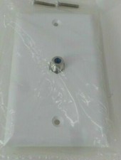 Coax Wall Plate F Type Jack White Single Coaxial Cable Outlet Cover picture