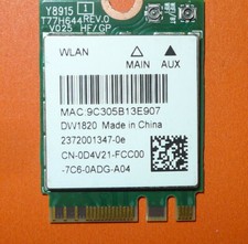 Dell Precision 15 7510 DW1820 WiFi  802.11AC + Bluetooth 4.1 M.2 Card A04 D4V21 picture