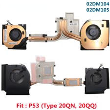 New/Orig Lenovo ThinkPad P53 CPU Heatsink Fan for Dis N19E Graphics 02DM014 picture