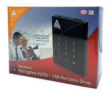 Apricorn A25-PLe256-500 500GB Hardware Encrypted eSATA/USB 500GB Hard Drive Disk picture