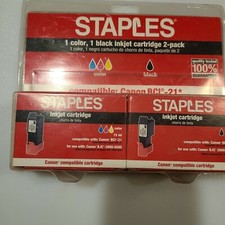 Staples 1 Color, 1 Black Inkjet Cartridge 2 Pack  picture