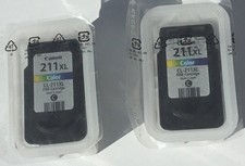 Canon CL-211XL High Yield Color Ink Cartridge Sealed Bag Lot Of 2 picture
