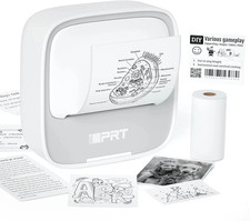 iDPRT Mini Printer with Sticker Paper, Portable Sticker Printer Efficiently and picture