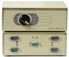 4Male 1Female DB9 pin Serial RS232 4way ABCD cable/cord/wire Switch Box$SHdisc{F picture