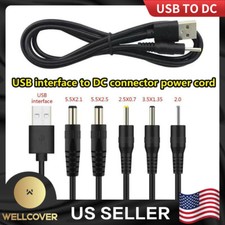 USB TO DC 2.0/2.5X0.7/3.5X1.35/5.5X2.5/5.5X2.1 5V DC Barrel Jack Plug Charging picture