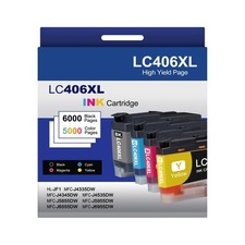 4-Pack LC406XL Ink Cartridges Compatible for Brother MFC-J4335DW MFC-J5855DW ... picture