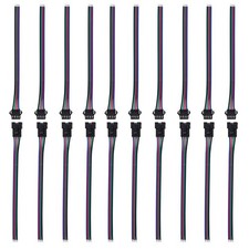 10 Pairs 4pin JST SM Female/Male Connectors 15cm 22AWG Wire for RGB 5050 3528... picture