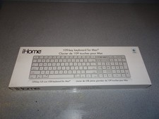 iHome Full Size Wired USB Keyboard for MAC 109-key White IMACK121S-AZ picture