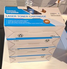 Lot of 4 Premium Compatible Q6001A Cyan Toner Cartridges for HP LaserJet 2600n picture