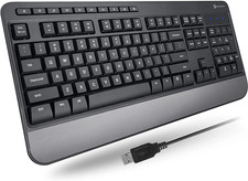 X9 Wired Ergonomic Keyboard - Comfortable Typing - Ergonomic Full Size USB Keybo picture