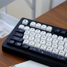 125 Keys Milky Way White PBT Keycaps MOA Profile Dye-Sub for Cherry MX Switches- picture
